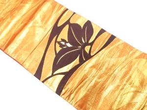 アンティーク　花模様織り出し袋帯（材料）